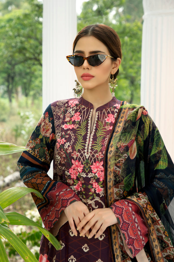 House of Nawab | Lawn Collection 24 | LAILA by House of Nawab - Designer Dress - Type: Ladies Clothes - Available at Libayah - 100% Original