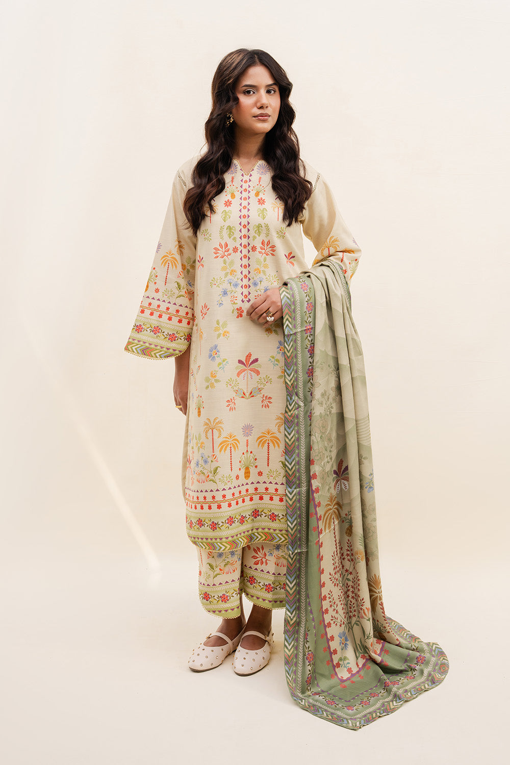 Maryum N Maria | Latte Layers Pret | MUTED MACCHIATO - MWS5828 by Maryum N Maria - Designer Dress  - Type : Ladies Clothes - Available at Libayah - 100% Original 