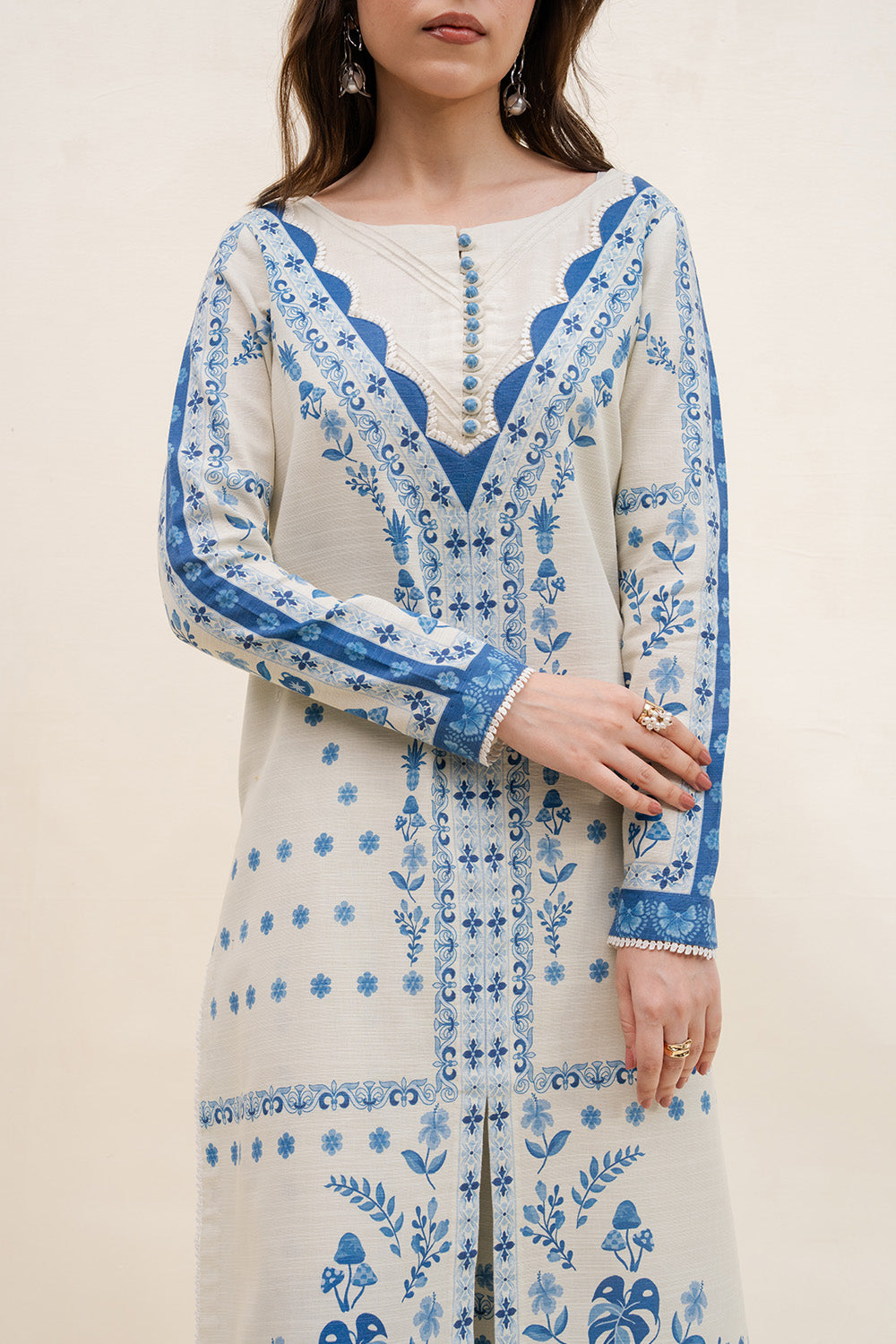 Maryum N Maria | Latte Layers Pret | COCOA CALM - MWS5827 by Maryum N Maria - Designer Dress  - Type : Ladies Clothes - Available at Libayah - 100% Original 