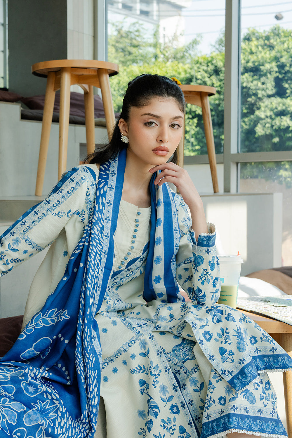 Maryum N Maria | Latte Layers Pret | COCOA CALM - MWS5827 by Maryum N Maria - Designer Dress  - Type : Ladies Clothes - Available at Libayah - 100% Original 