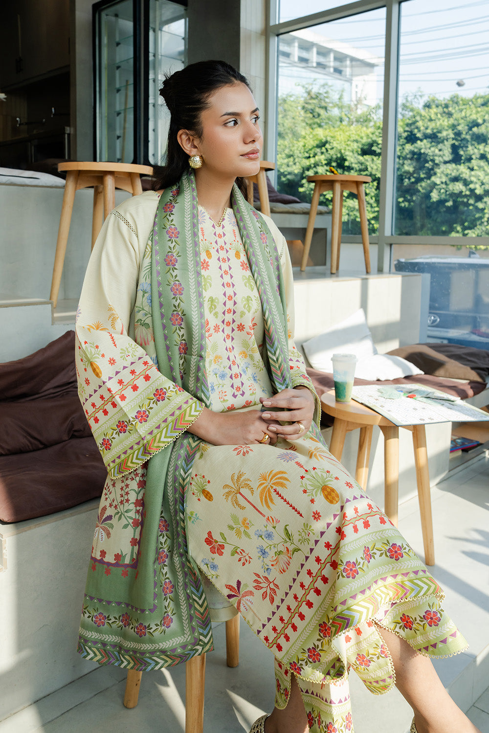 Maryum N Maria | Latte Layers Pret | MUTED MACCHIATO - MWS5828 by Maryum N Maria - Designer Dress  - Type : Ladies Clothes - Available at Libayah - 100% Original 