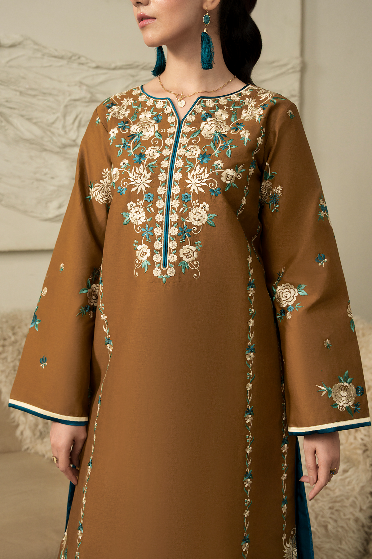Afrozeh | Basic Pret 26 RTW | NACRE by Afrozeh - Designer Dress  - Type : Ladies Clothes - Available at Libayah - 100% Original 