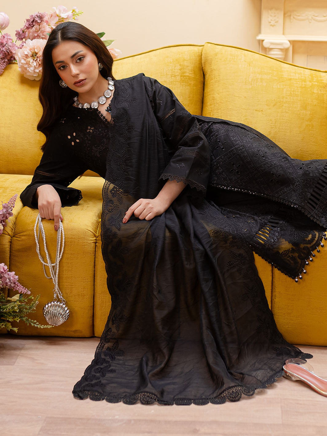 Mahnur | Twilight Luxury Lawn 25 | OBSIDIA by Mahnur - Designer Dress - Type: Ladies Clothes - Available at Libayah - 100% Original