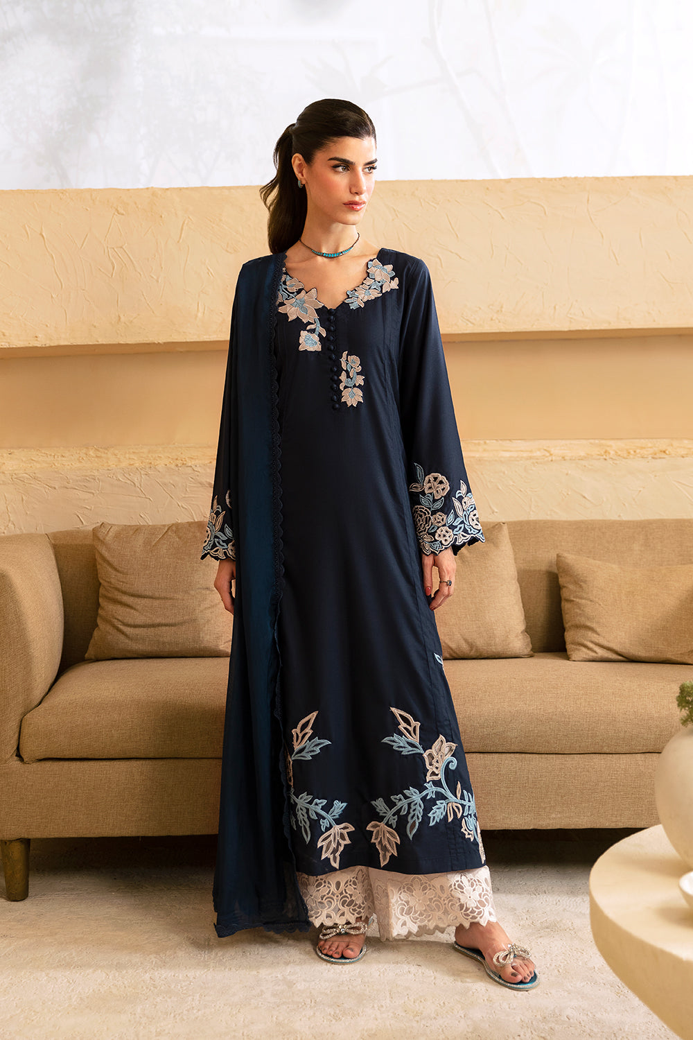 Azure | Luxury Premium Cambric 24 | Oceanic Dazzle by Azure - Designer Dress - Type: Luxury - Available at Libayah - 100% Original