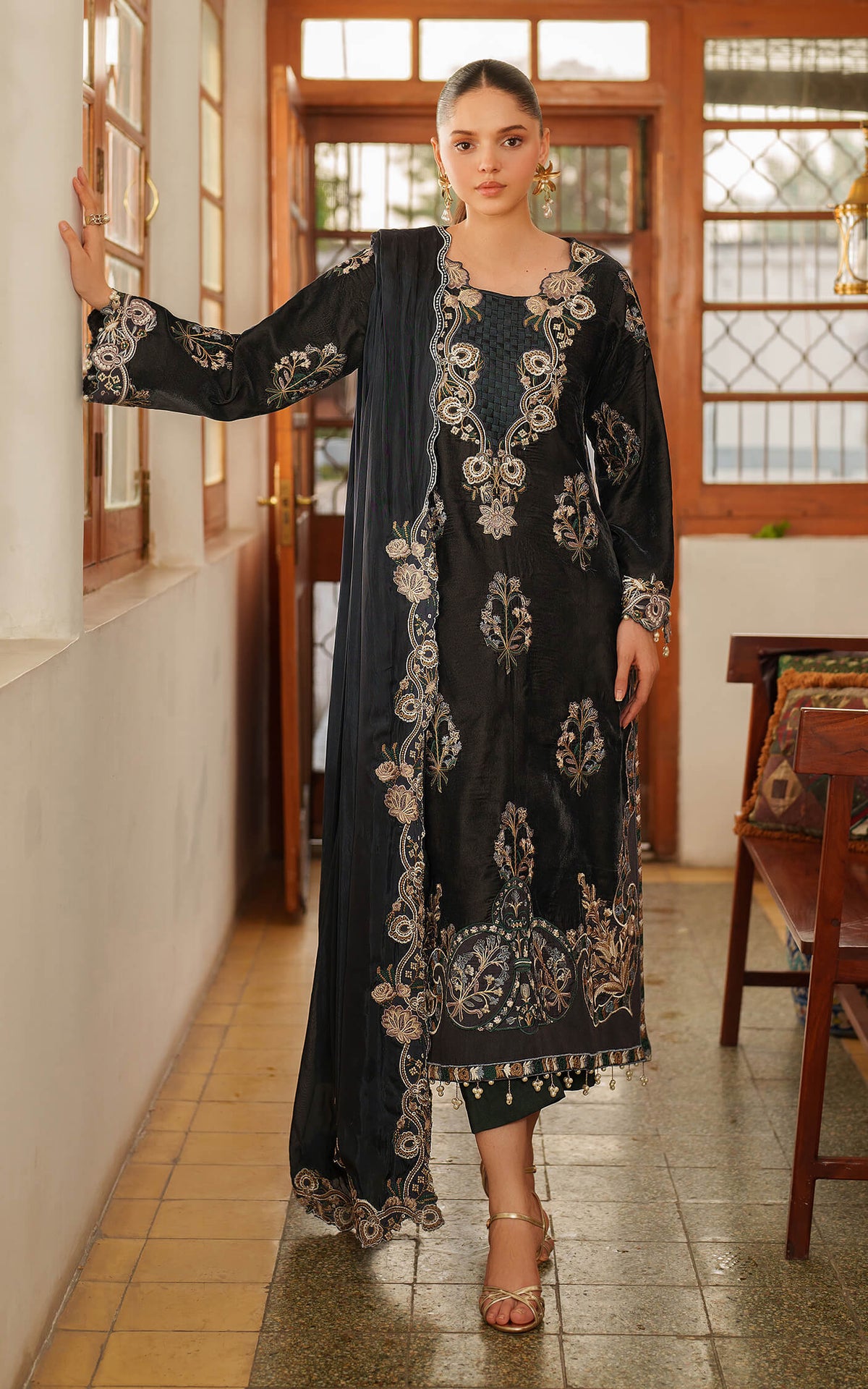 Asifa and Nabeel | Pashmina Luxe 25 | Opal LWC25-07 by Asifa and Nabeel - Designer Dress - Type : Ladies Clothes - Available at Libayah - 100% Original 