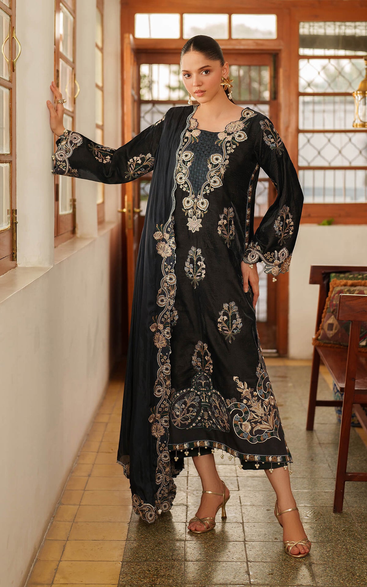 Asifa and Nabeel | Pashmina Luxe 25 | Opal LWC25-07 by Asifa and Nabeel - Designer Dress - Type : Ladies Clothes - Available at Libayah - 100% Original 
