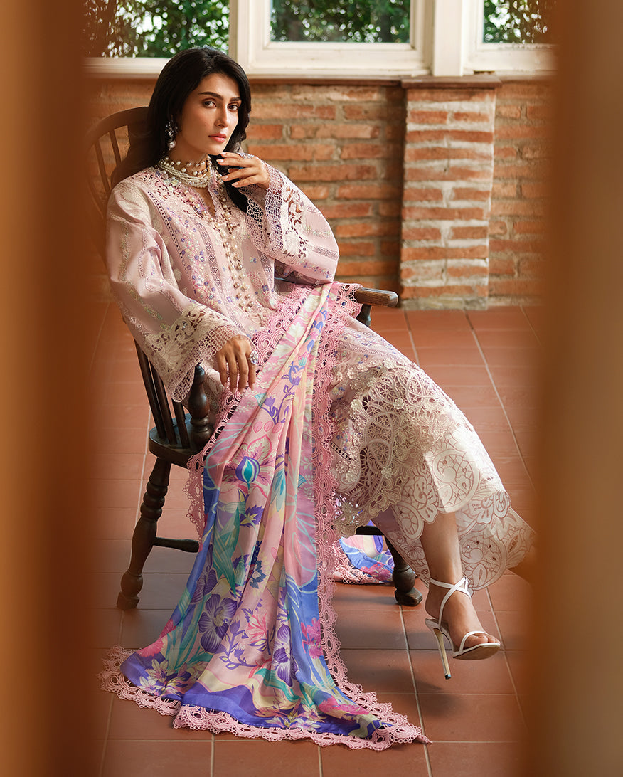 Mushq | Amoi Luxury Lawn | Opulent Whisper - by Libayah - Registered Vendor of : Mushq - 100% Original Designer Dress