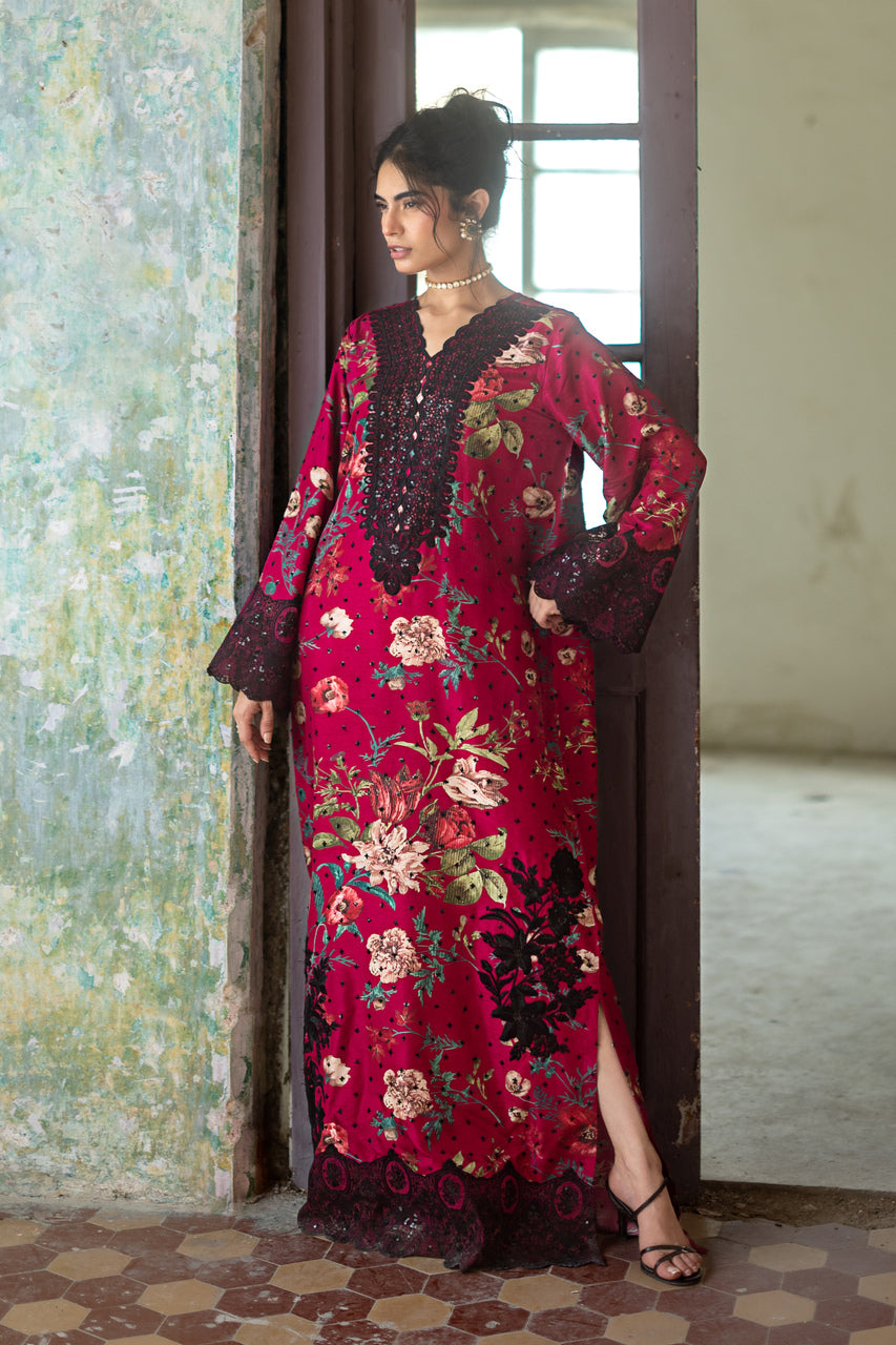 Zainab Chottani | Summer Edition 26 | Orchid Noir Kaftan by Zainab Chottani - Designer Dress  - Type : Ladies Clothes - Available at Libayah - 100% Original 