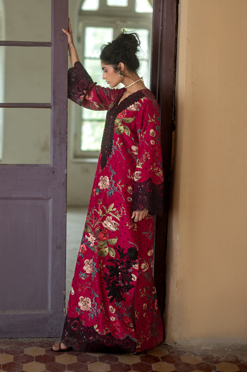 Zainab Chottani | Summer Edition 26 | Orchid Noir Kaftan by Zainab Chottani - Designer Dress  - Type : Ladies Clothes - Available at Libayah - 100% Original 