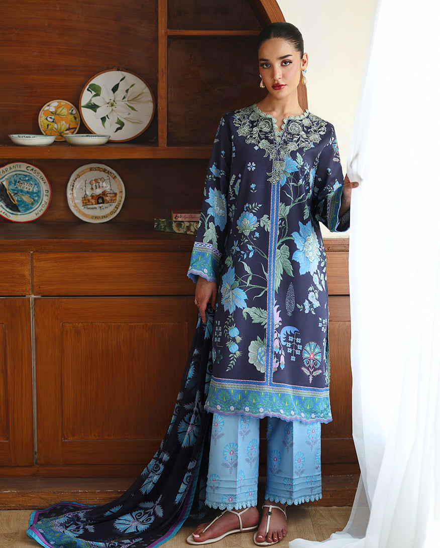 Roheenaz | Eclat Garden Printed Lawn | Orchid meadow by Roheenaz - Designer Dress  - Type : Ladies Clothes - Available at Libayah - 100% Original 