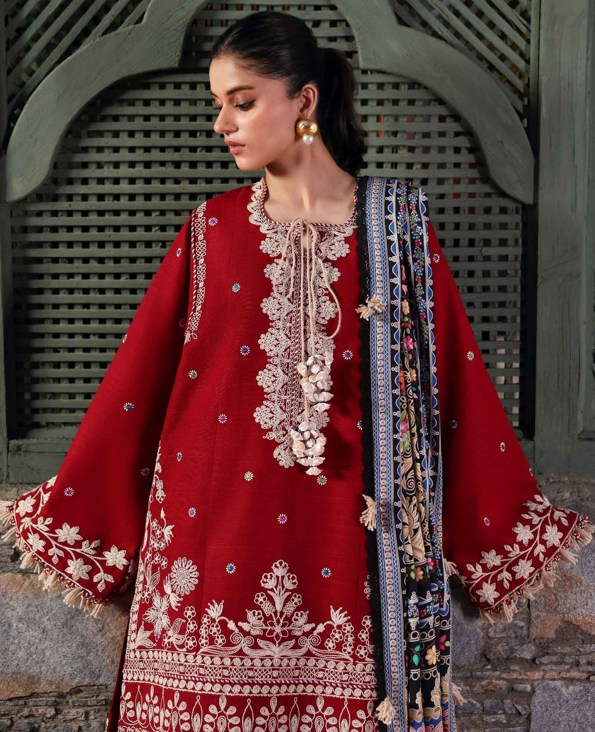 Republic Womenswear | Amaris Luxury Shawl 25 | Orlena by Republic Womenswear - Designer Dress  - Type : Ladies Clothes - Available at Libayah - 100% Original 