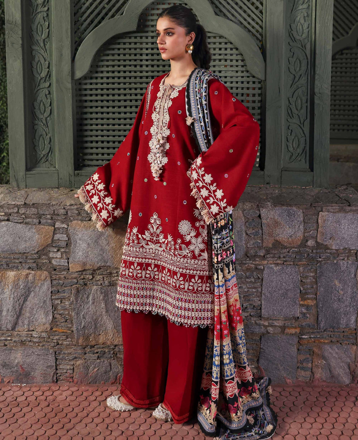 Republic Womenswear | Amaris Luxury Shawl 25 | Orlena by Republic Womenswear - Designer Dress  - Type : Ladies Clothes - Available at Libayah - 100% Original 