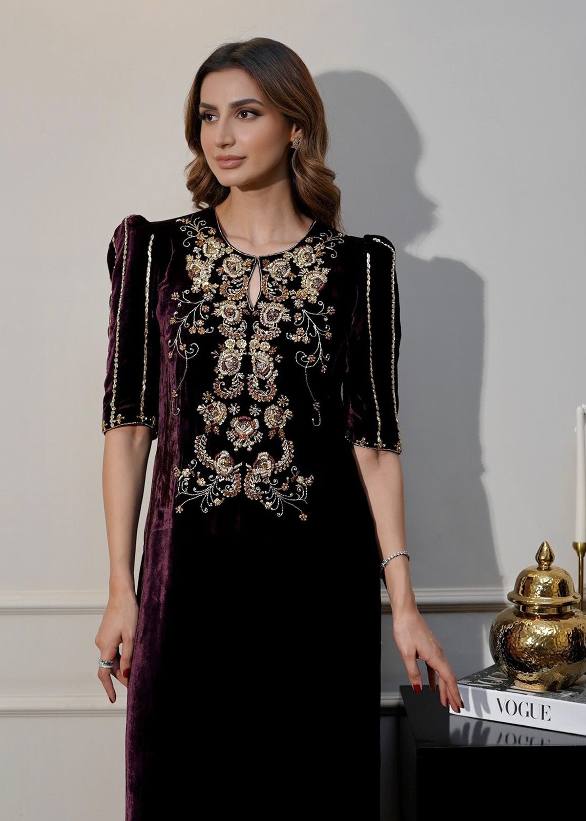 Mahum Asad | Voila Velvets | Jade by Mahum Asad - Designer Dress - Type: Ladies Clothes - Available at Libayah - 100% Original