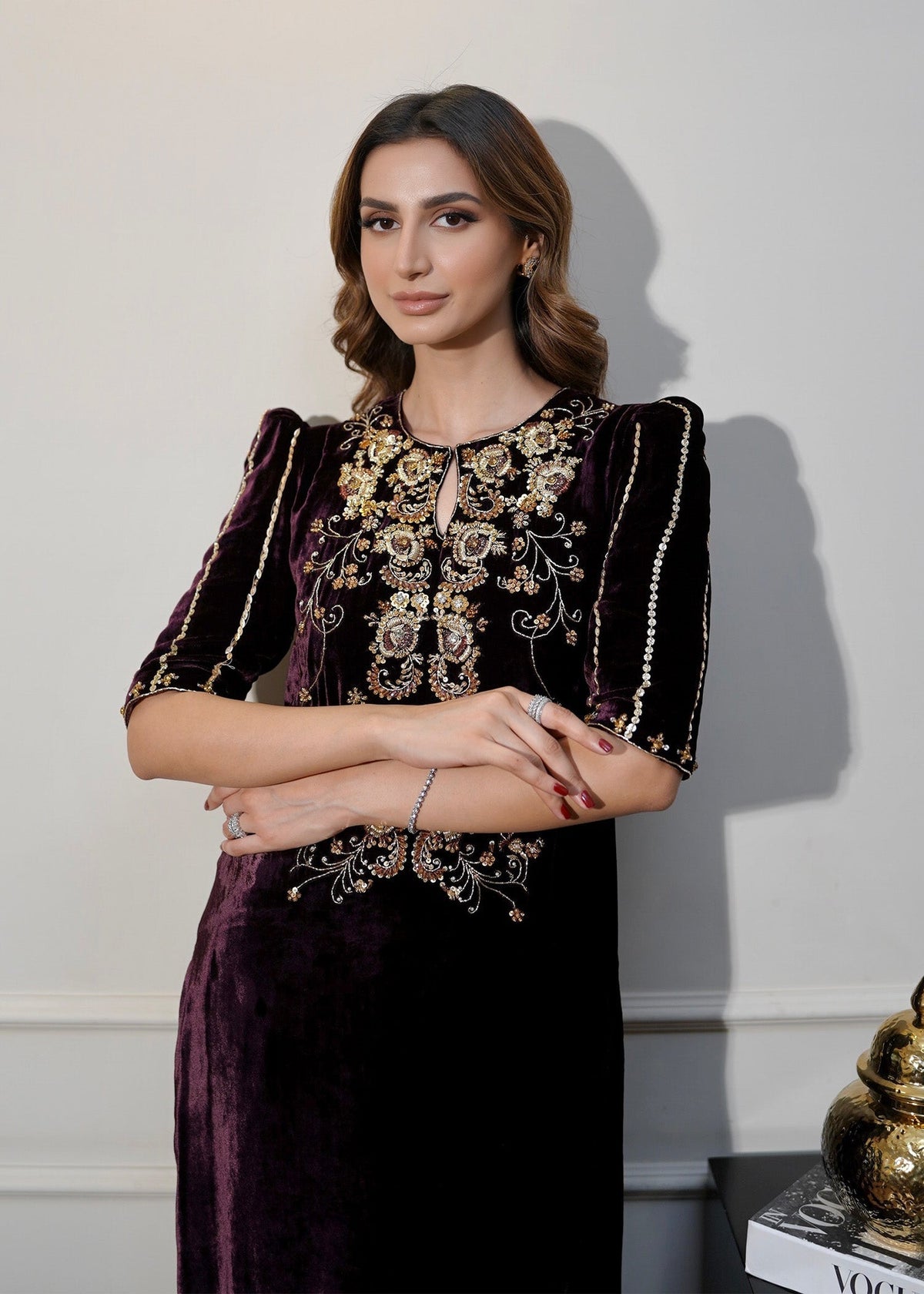 Mahum Asad | Voila Velvets | Jade by Mahum Asad - Designer Dress - Type: Ladies Clothes - Available at Libayah - 100% Original