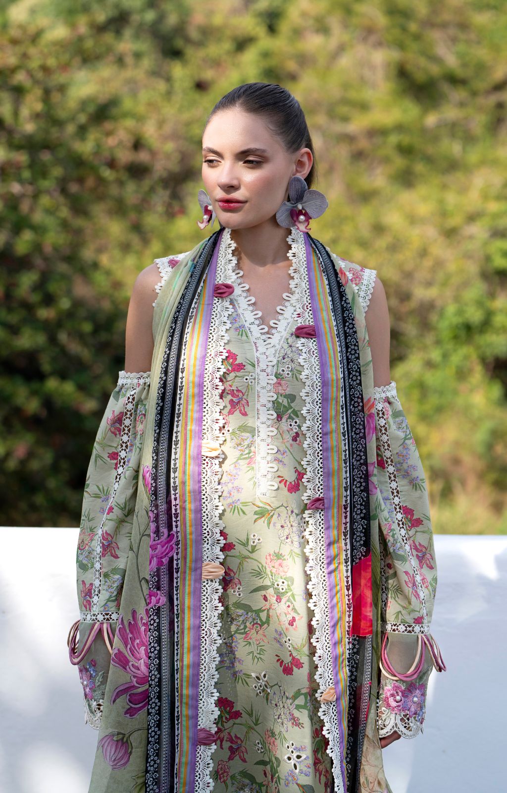 AJR Couture | Printakari Lawn 25 | Pink Patel by AJR Couture - Designer Dress - Type: Ladies Clothes - Available at Libayah - 100% Original