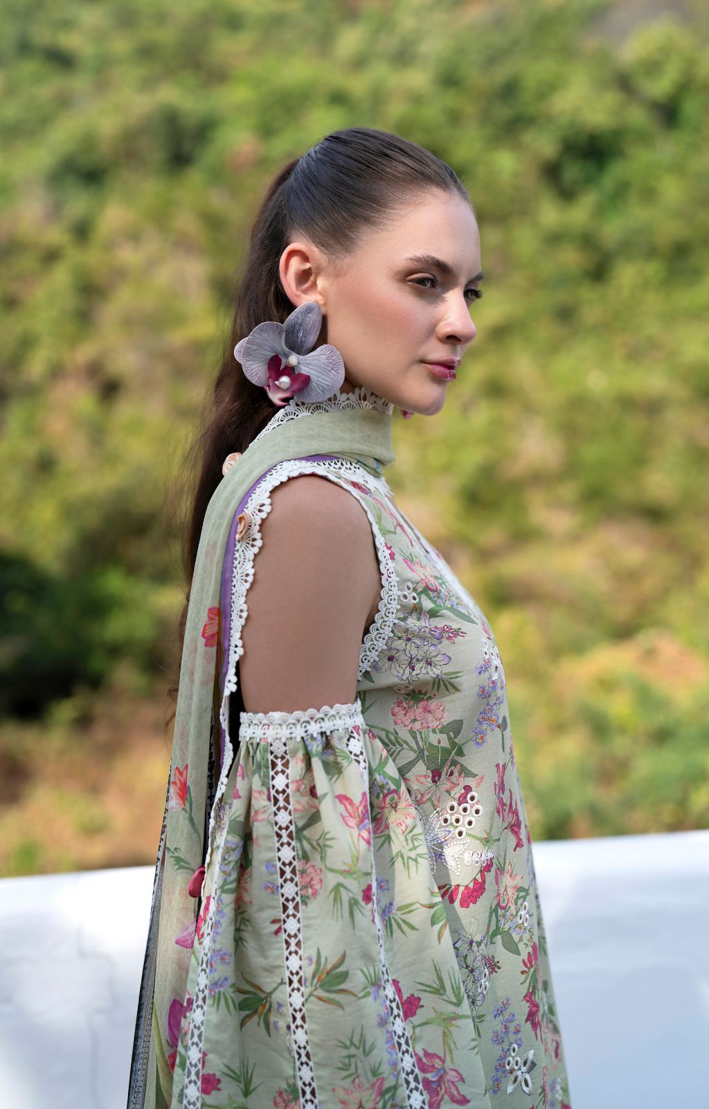 AJR Couture | Printakari Lawn 25 | Pink Patel by AJR Couture - Designer Dress - Type: Ladies Clothes - Available at Libayah - 100% Original