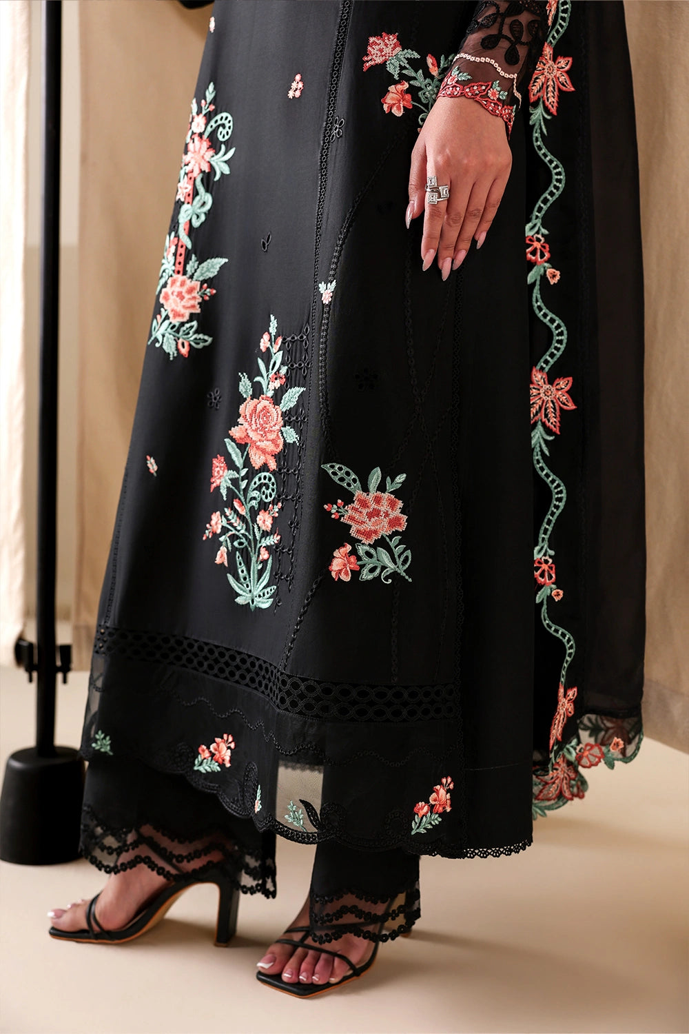 Azure | Luxury Lawn 26 | Black Peony by Azure - Designer Dress  - Type : Ladies Clothes - Available at Libayah - 100% Original 