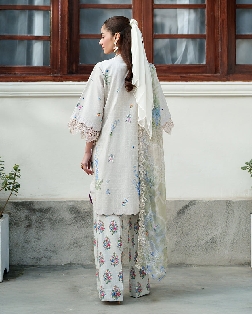 Roheenaz | Whispered Florals | Pale Peony - Designer Dress - Type : Ladies Clothes - Available at Libayah - 100% Original