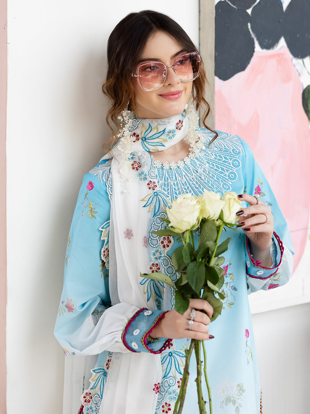 Mahnur | After Hours Luxury Lawn 25 | Pastel Pop by Mahnur - Designer Dress - Type: Ladies Clothes - Available at Libayah - 100% Original