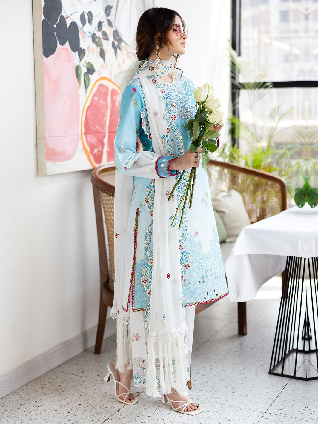 Mahnur | After Hours Luxury Lawn 25 | Pastel Pop by Mahnur - Designer Dress - Type: Ladies Clothes - Available at Libayah - 100% Original