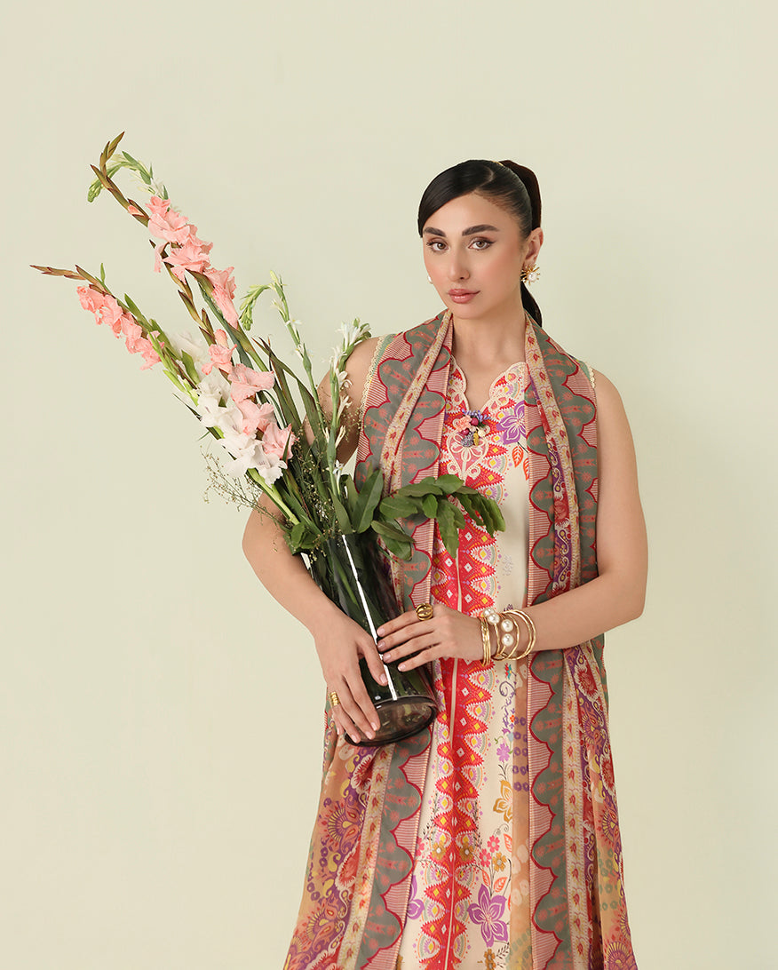 Roheenaz | Rosette Lawn | Pastel Symphony - Designer Dress - Type : Ladies Clothes - Available at Libayah - 100% Original