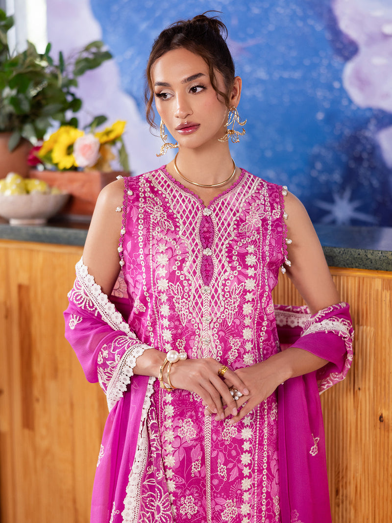 Mahnur | After Hours Luxury Lawn 25 | Peach Bellini by Mahnur - Designer Dress - Type: Ladies Clothes - Available at Libayah - 100% Original