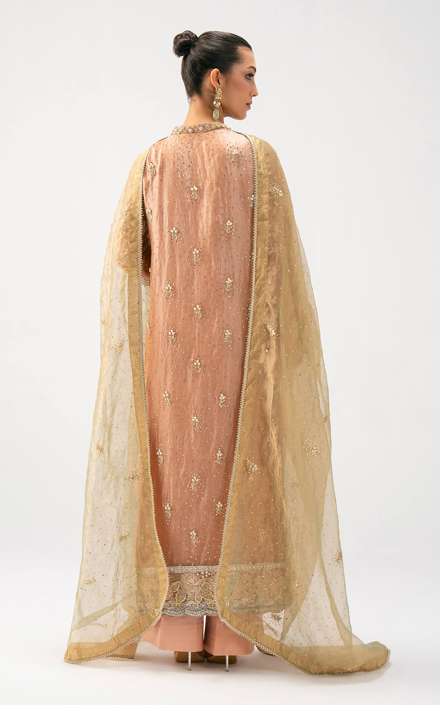 Asifa and Nabeel | Lyle Luxury Formals 25 | Peach Aura by Asifa and Nabeel - Designer Dress  - Type : Ladies Clothes - Available at Libayah - 100% Original 