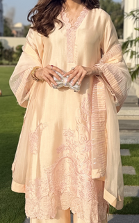 Asifa and Nabeel | Silk Edit 26 | Peach Nectar - Designer Dress - Type : Ladies Clothes - Available at Libayah - 100% Original