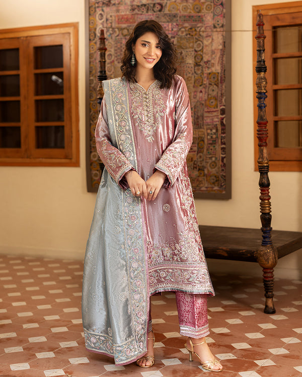 Mushq | Sunehri Lama Silk | Periwesh by Mushq - Designer Dress  - Type : Ladies Clothes - Available at Libayah - 100% Original 