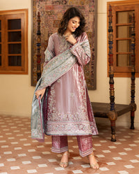 Mushq | Sunehri Lama Silk | Periwesh by Mushq - Designer Dress  - Type : Ladies Clothes - Available at Libayah - 100% Original 