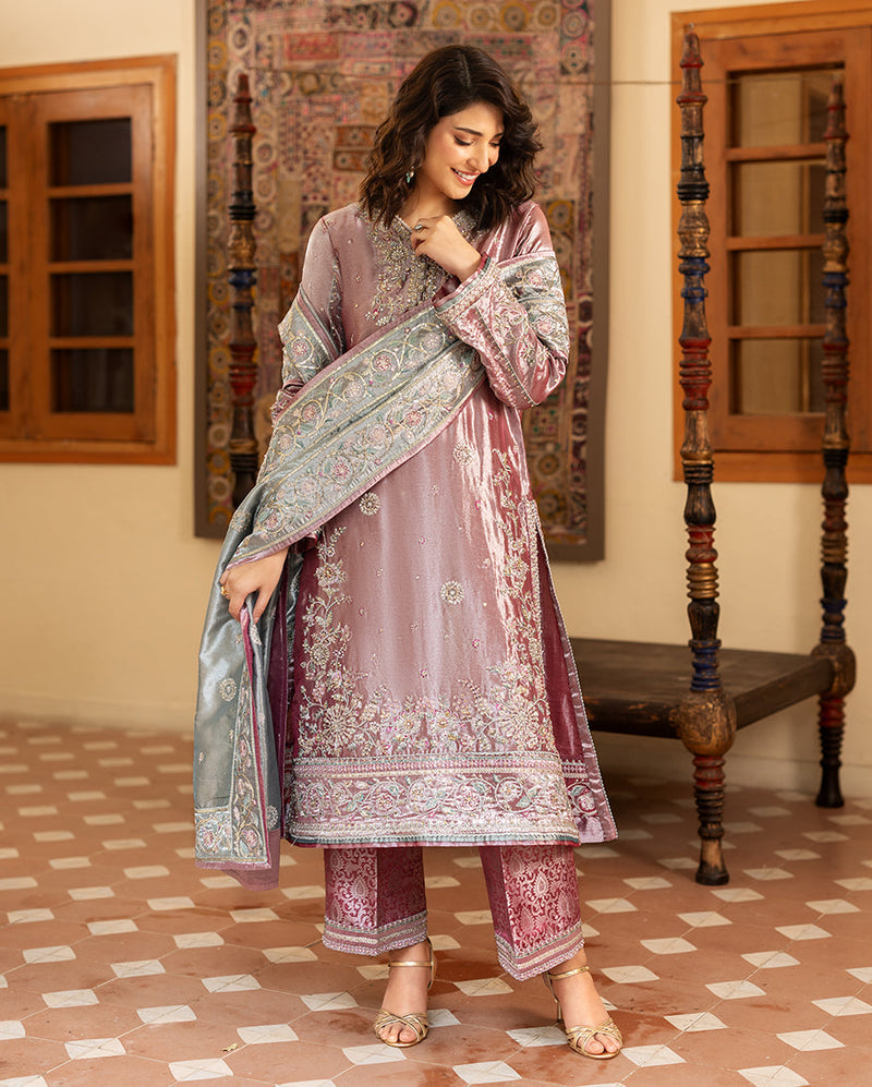Mushq | Sunehri Lama Silk | Periwesh by Mushq - Designer Dress  - Type : Ladies Clothes - Available at Libayah - 100% Original 