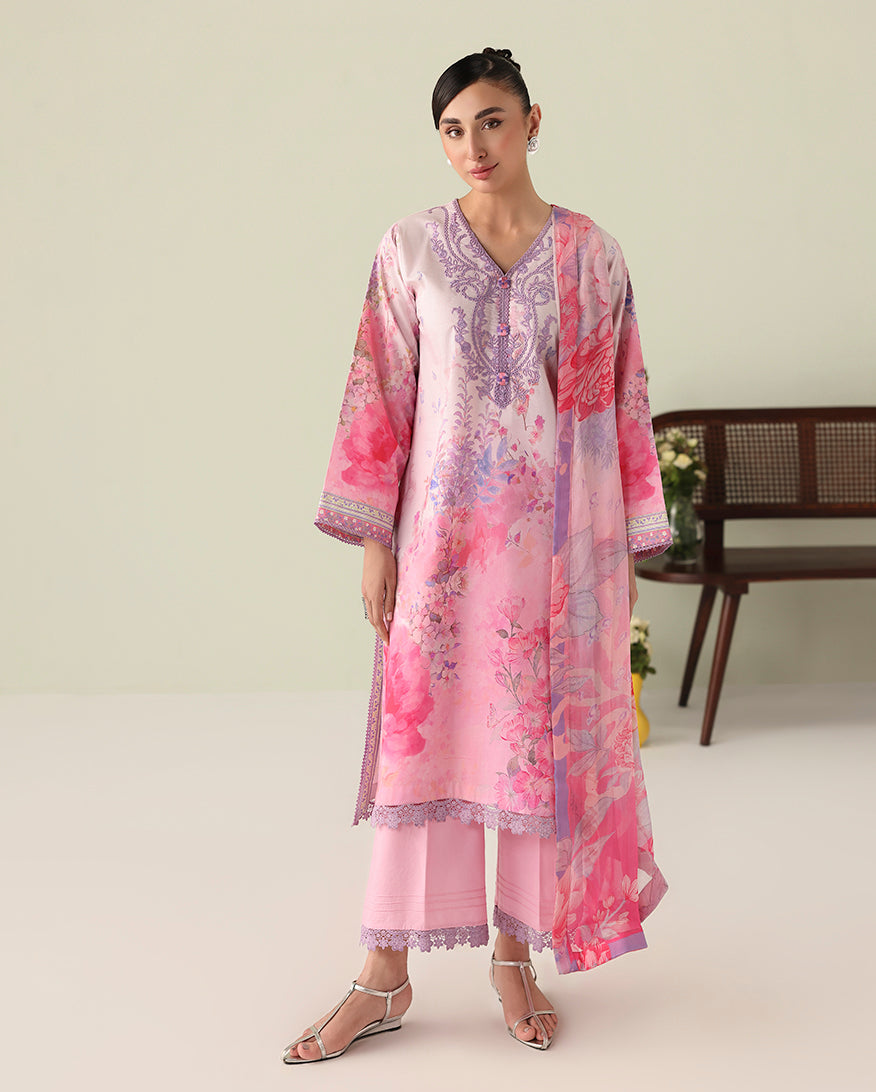 Roheenaz | Rosette Lawn | Petal Whispers - Designer Dress - Type : Ladies Clothes - Available at Libayah - 100% Original