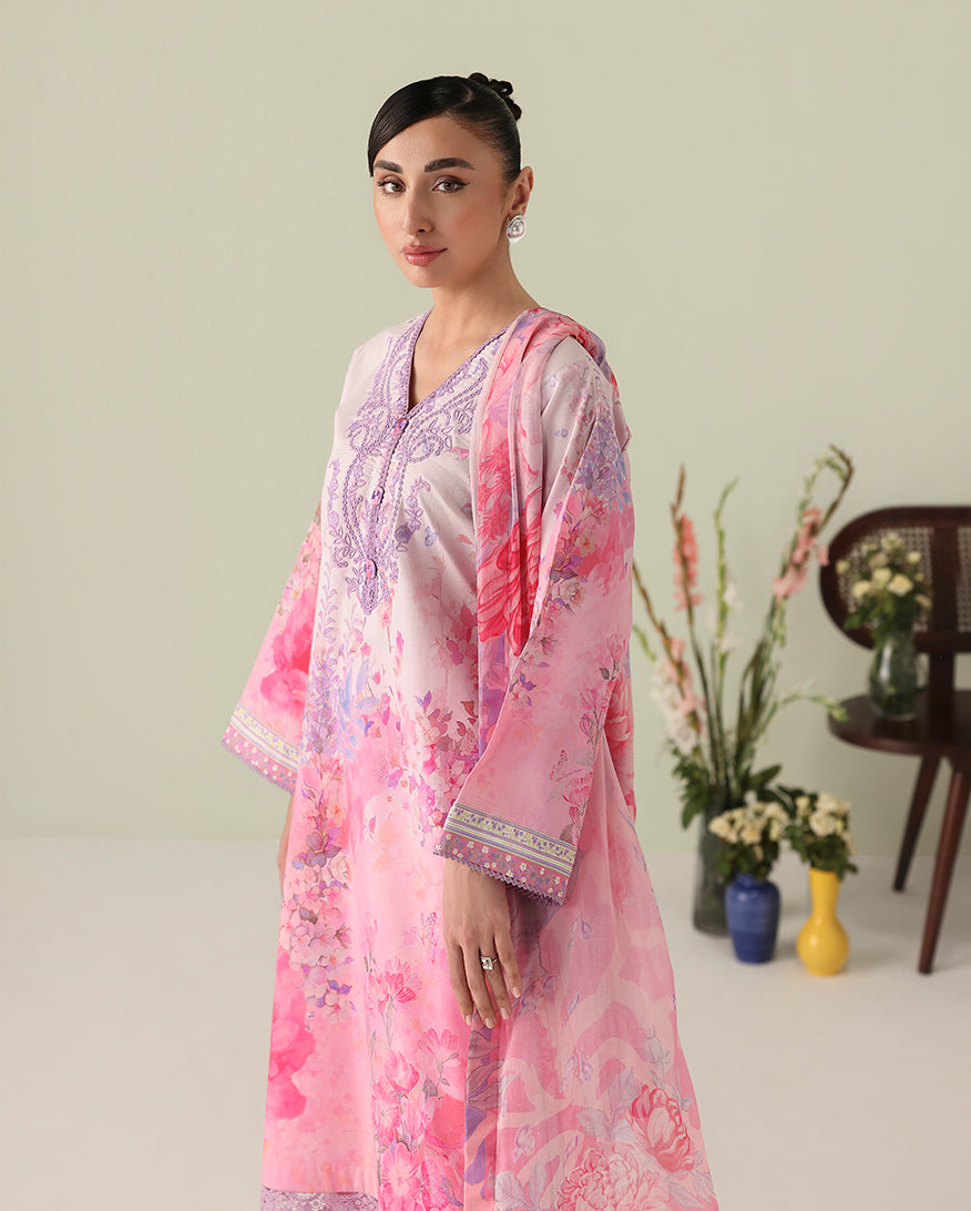 Roheenaz | Rosette Lawn | Petal Whispers - Designer Dress - Type : Ladies Clothes - Available at Libayah - 100% Original