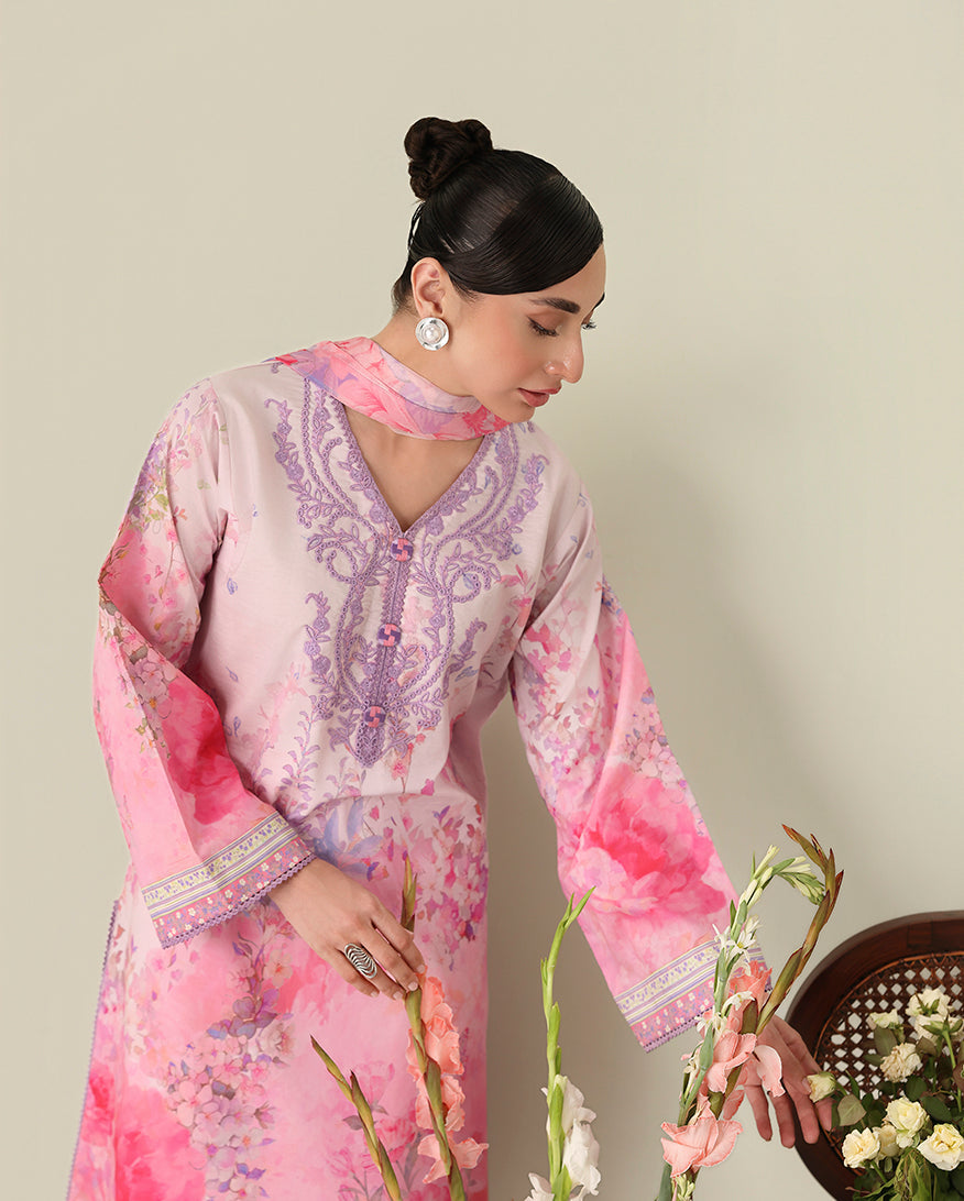 Roheenaz | Rosette Lawn | Petal Whispers - Designer Dress - Type : Ladies Clothes - Available at Libayah - 100% Original