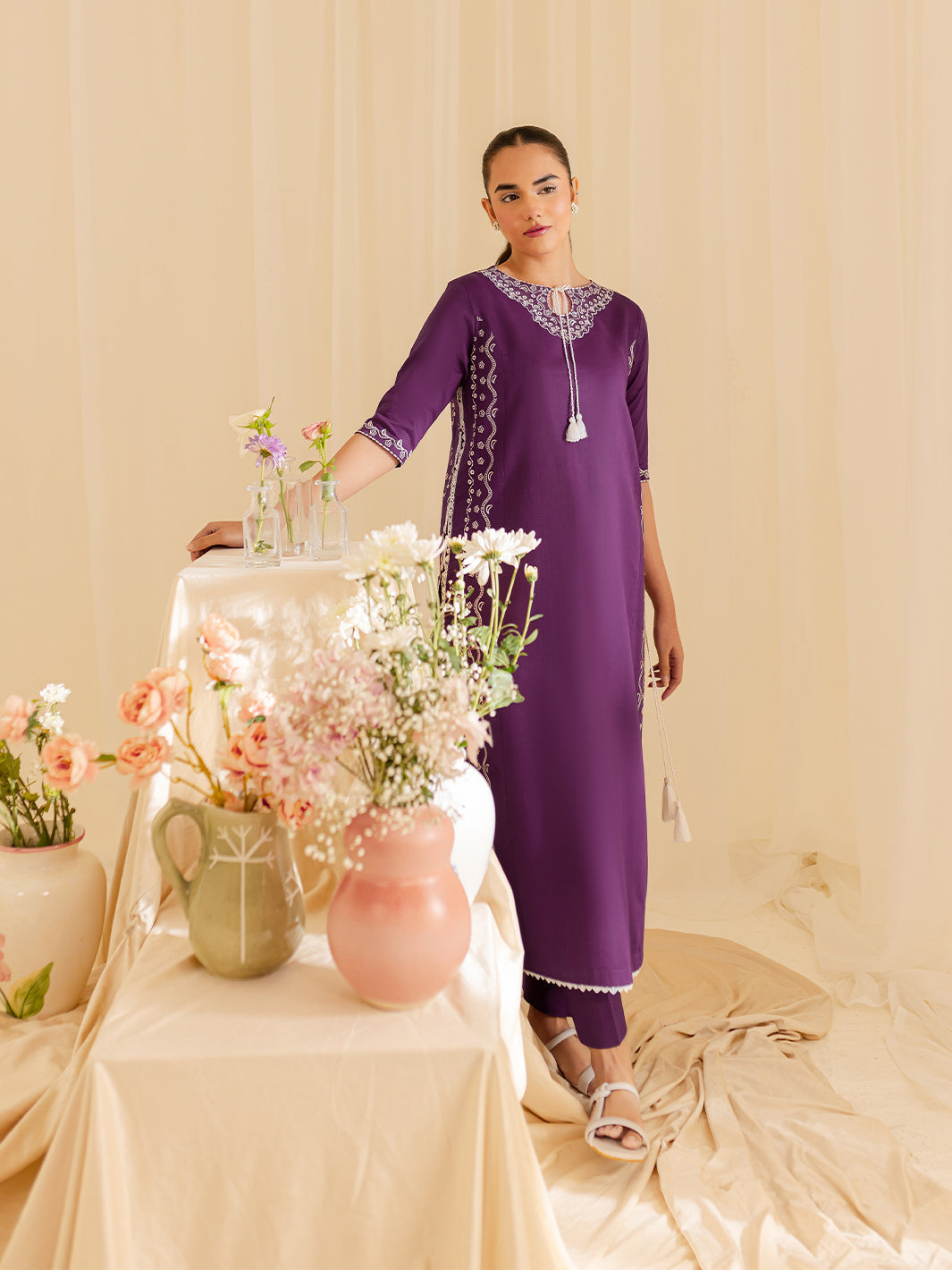 Mahnur | Petal Whispers Lawn Pret | Petalina by Mahnur - Designer Dress - Type: Ladies Clothes - Available at Libayah - 100% Original