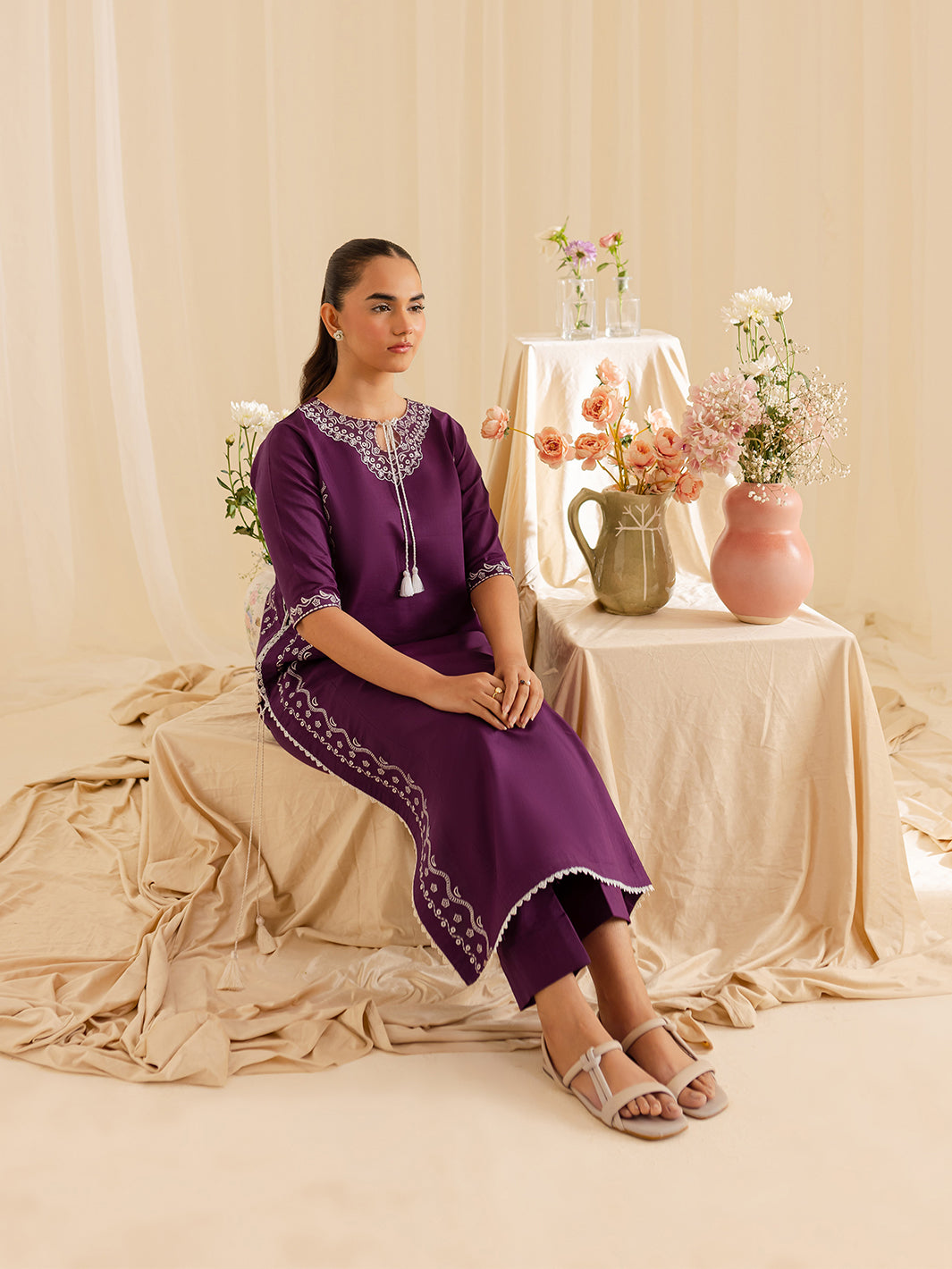 Mahnur | Petal Whispers Lawn Pret | Petalina by Mahnur - Designer Dress - Type: Ladies Clothes - Available at Libayah - 100% Original
