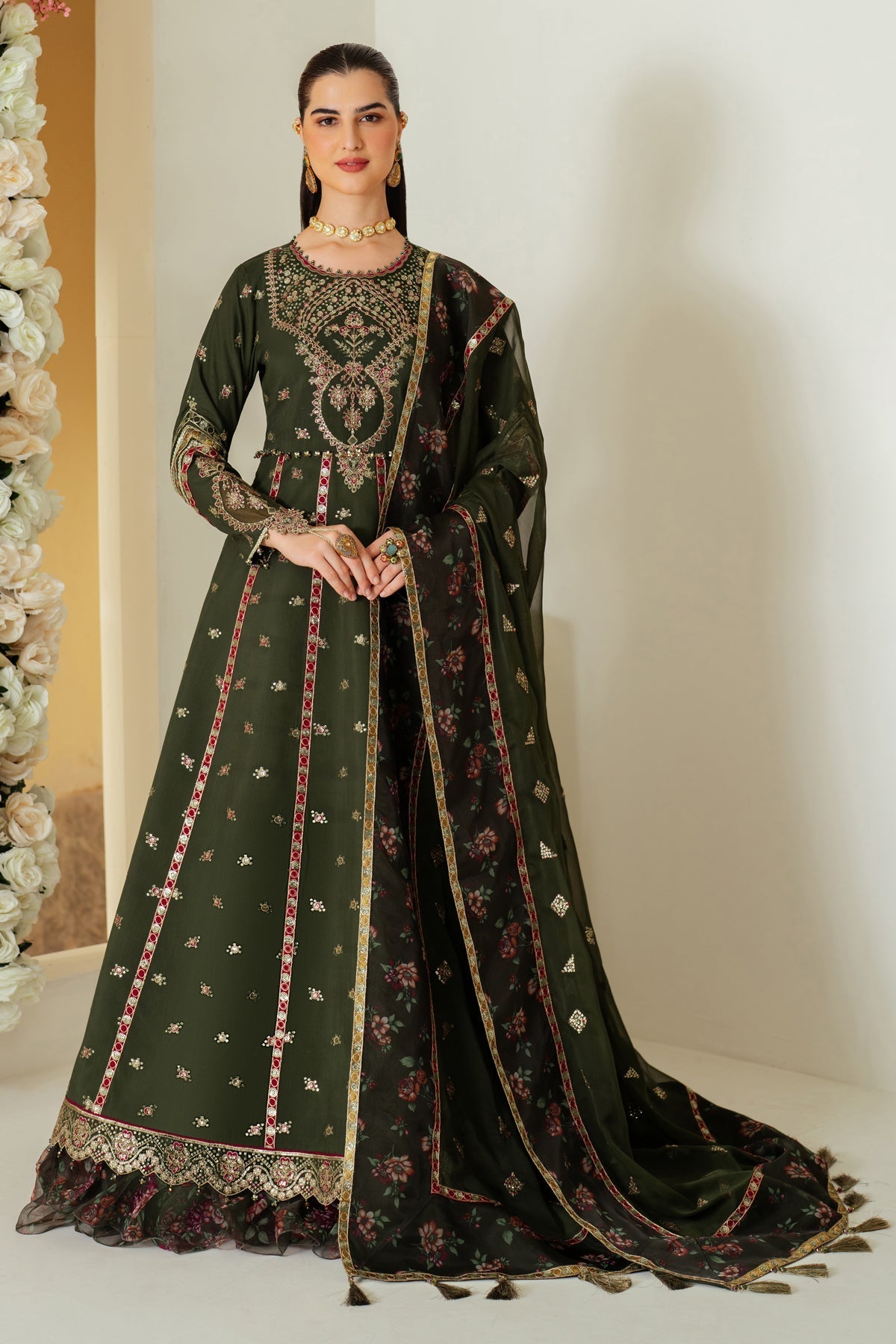 Alizeh | Luxury Raw Silk | AF-RS-03-PINE by Alizeh - Designer Dress - Type: Ladies Clothes - Available at Libayah - 100% Original