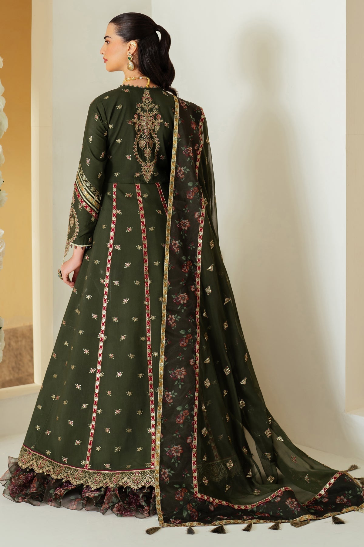 Alizeh | Luxury Raw Silk | AF-RS-03-PINE by Alizeh - Designer Dress - Type: Ladies Clothes - Available at Libayah - 100% Original