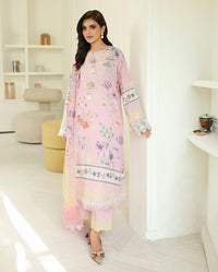Roheenaz | Petals in Print | Pink Veil by Roheenaz - Designer Dress  - Type : Ladies Clothes - Available at Libayah - 100% Original 