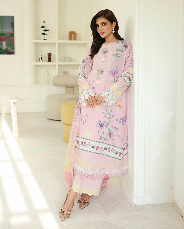 Roheenaz | Petals in Print | Pink Veil by Roheenaz - Designer Dress  - Type : Ladies Clothes - Available at Libayah - 100% Original 