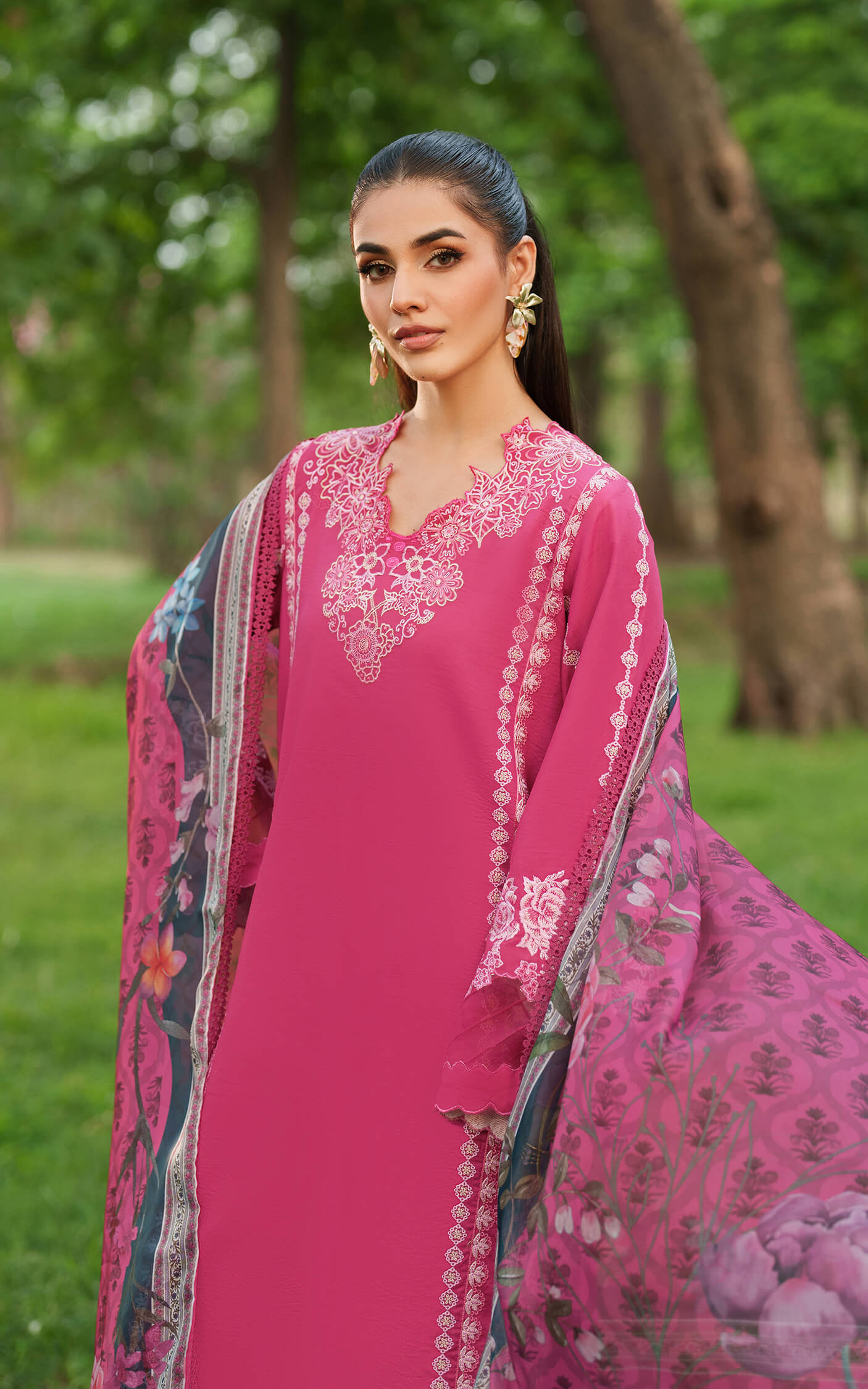 Asifa and Nabeel | Eden Cambric 25 | Pink Reverie ECU25-06 by Asifa and Nabeel - Designer Dress  - Type : Ladies Clothes - Available at Libayah - 100% Original 