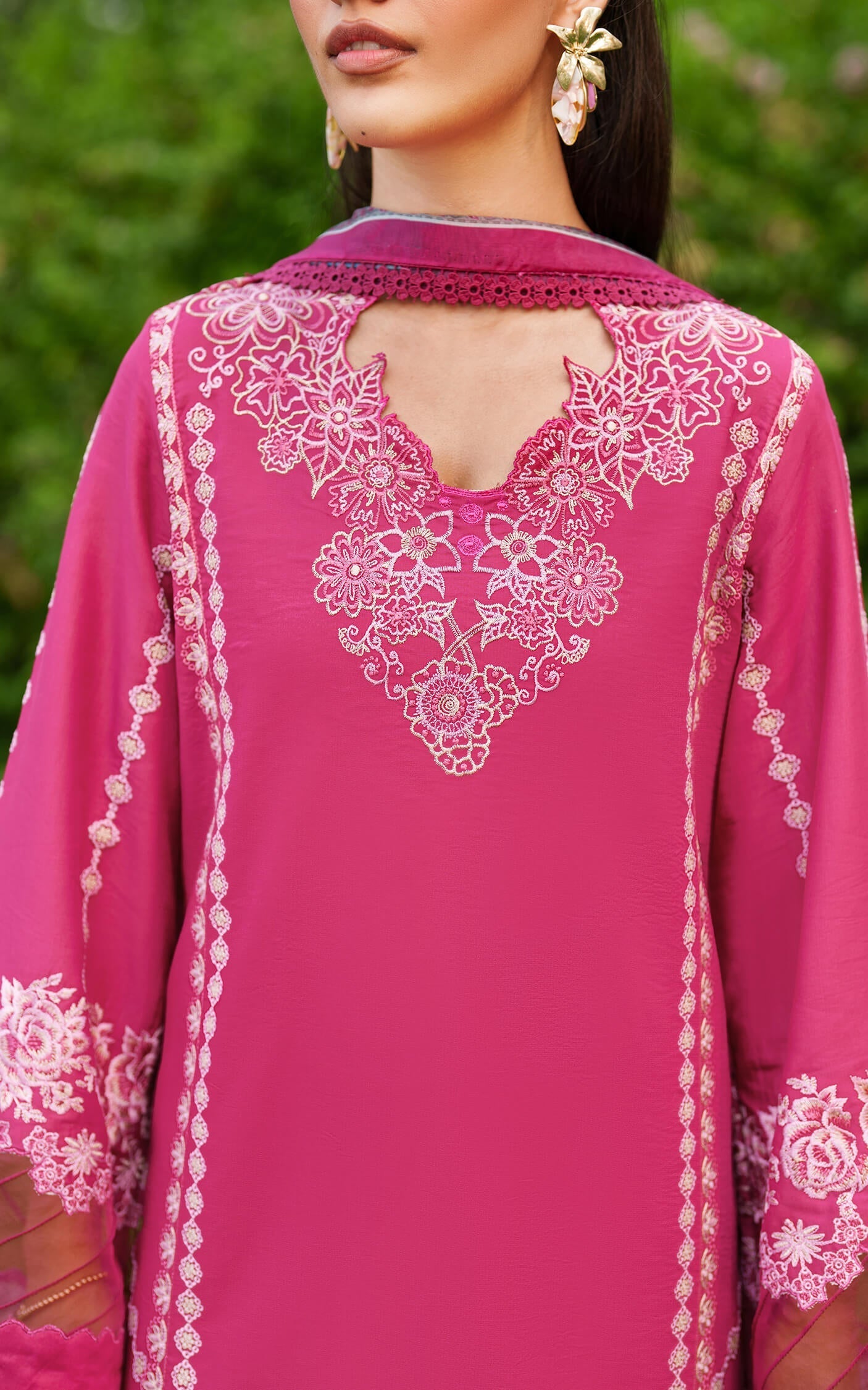 Asifa and Nabeel | Eden Cambric 25 | Pink Reverie ECU25-06 by Asifa and Nabeel - Designer Dress  - Type : Ladies Clothes - Available at Libayah - 100% Original 