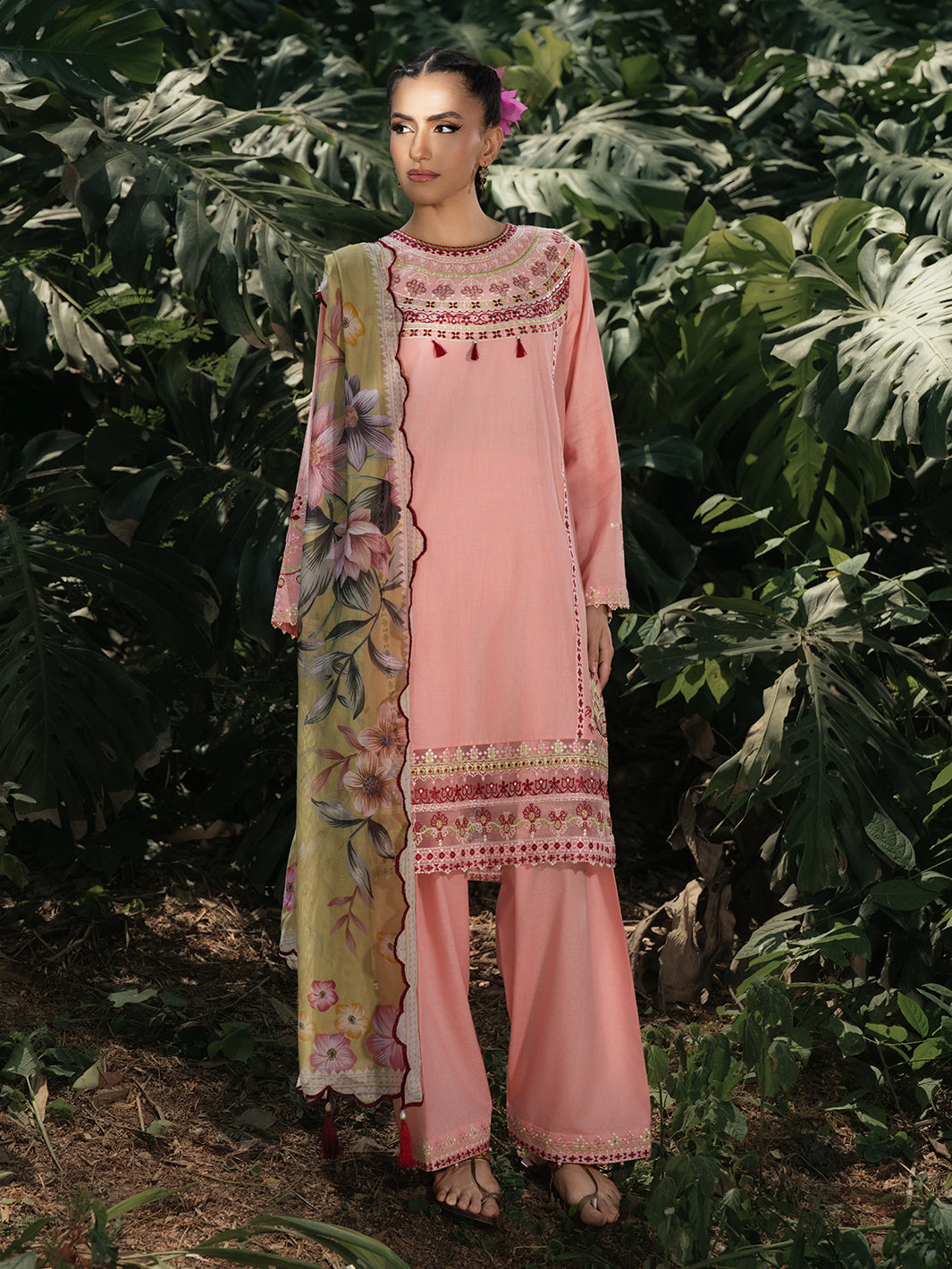 Hemstitch | The Garden Lawn | Pinky Peony by Hemstitch - Designer Dress  - Type : Ladies Clothes - Available at Libayah - 100% Original 