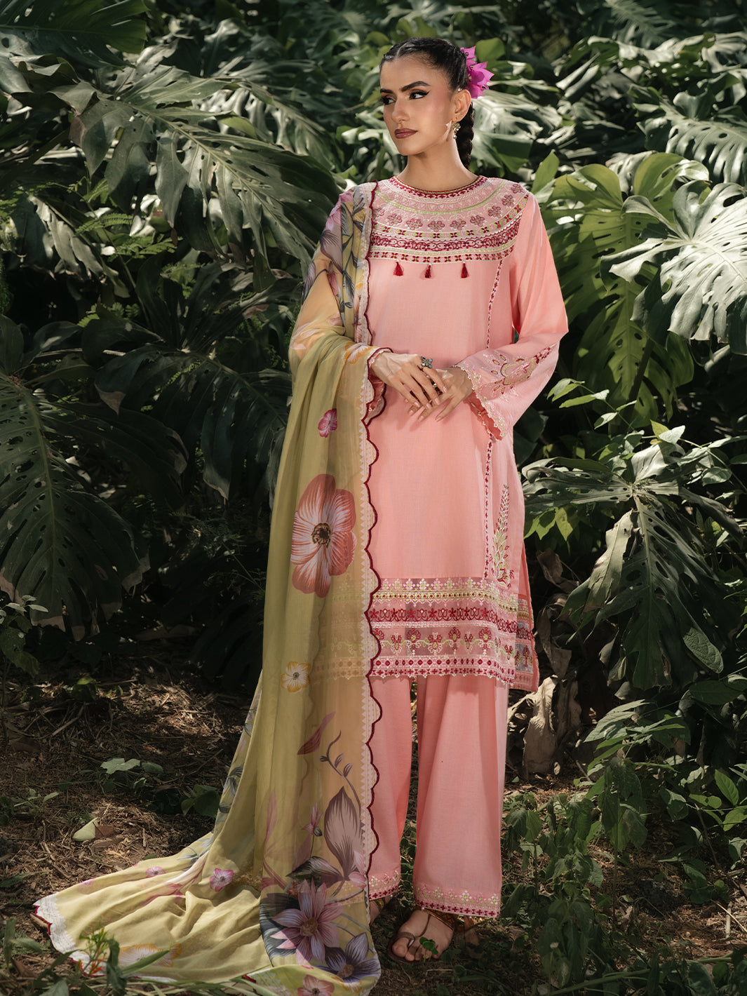 Hemstitch | The Garden Lawn | Pinky Peony by Hemstitch - Designer Dress  - Type : Ladies Clothes - Available at Libayah - 100% Original 