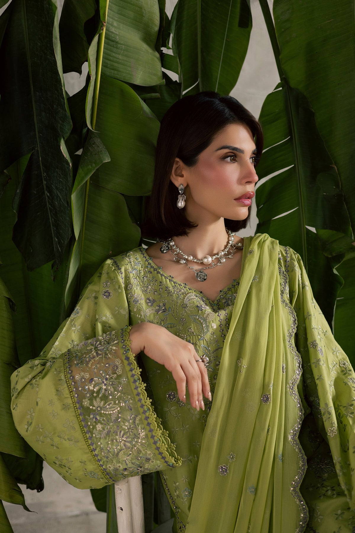 Batik | Festive Eid 26 | Pistachia - by Libayah - Registered Vendor of : Batik - 100% Original Designer Dress