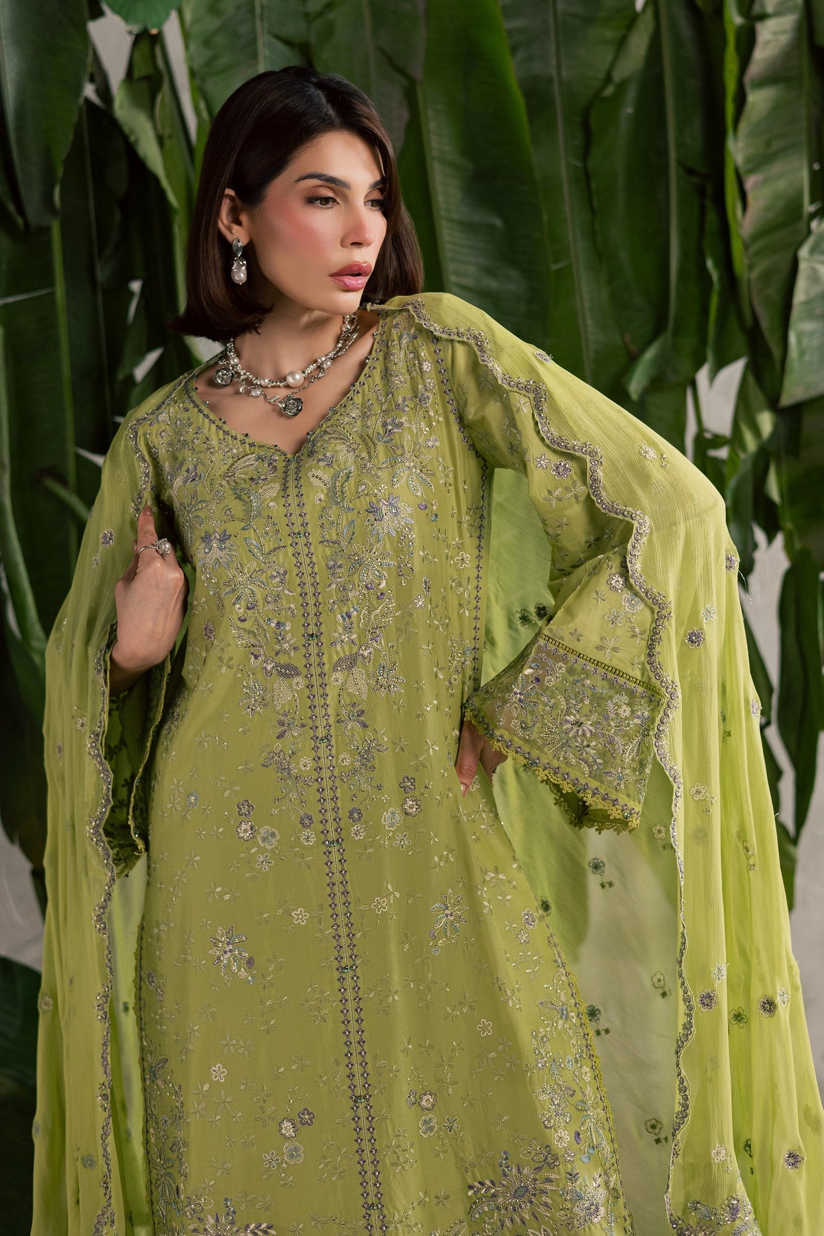 Batik | Festive Eid 26 | Pistachia - by Libayah - Registered Vendor of : Batik - 100% Original Designer Dress