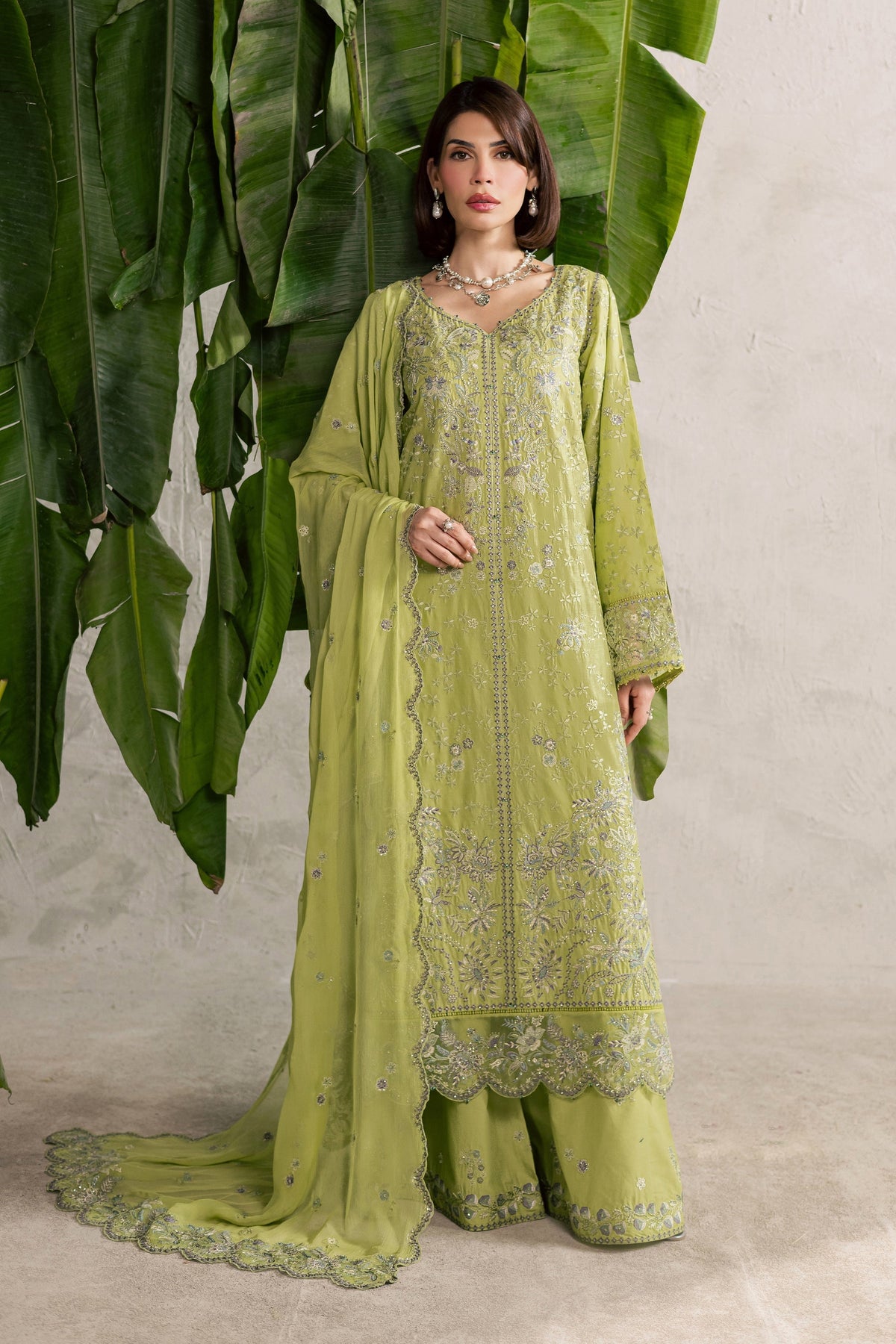 Batik | Festive Eid 26 | Pistachia - by Libayah - Registered Vendor of : Batik - 100% Original Designer Dress