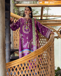 Mushq | Hemline Karandi | Plum Swirl by Mushq - Designer Dress - Type : Ladies Clothes - Available at Libayah - 100% Original 