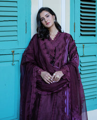 Mushq | Euphoria Pret | Plum Mirage by Mushq - Designer Dress  - Type : Ladies Clothes - Available at Libayah - 100% Original 