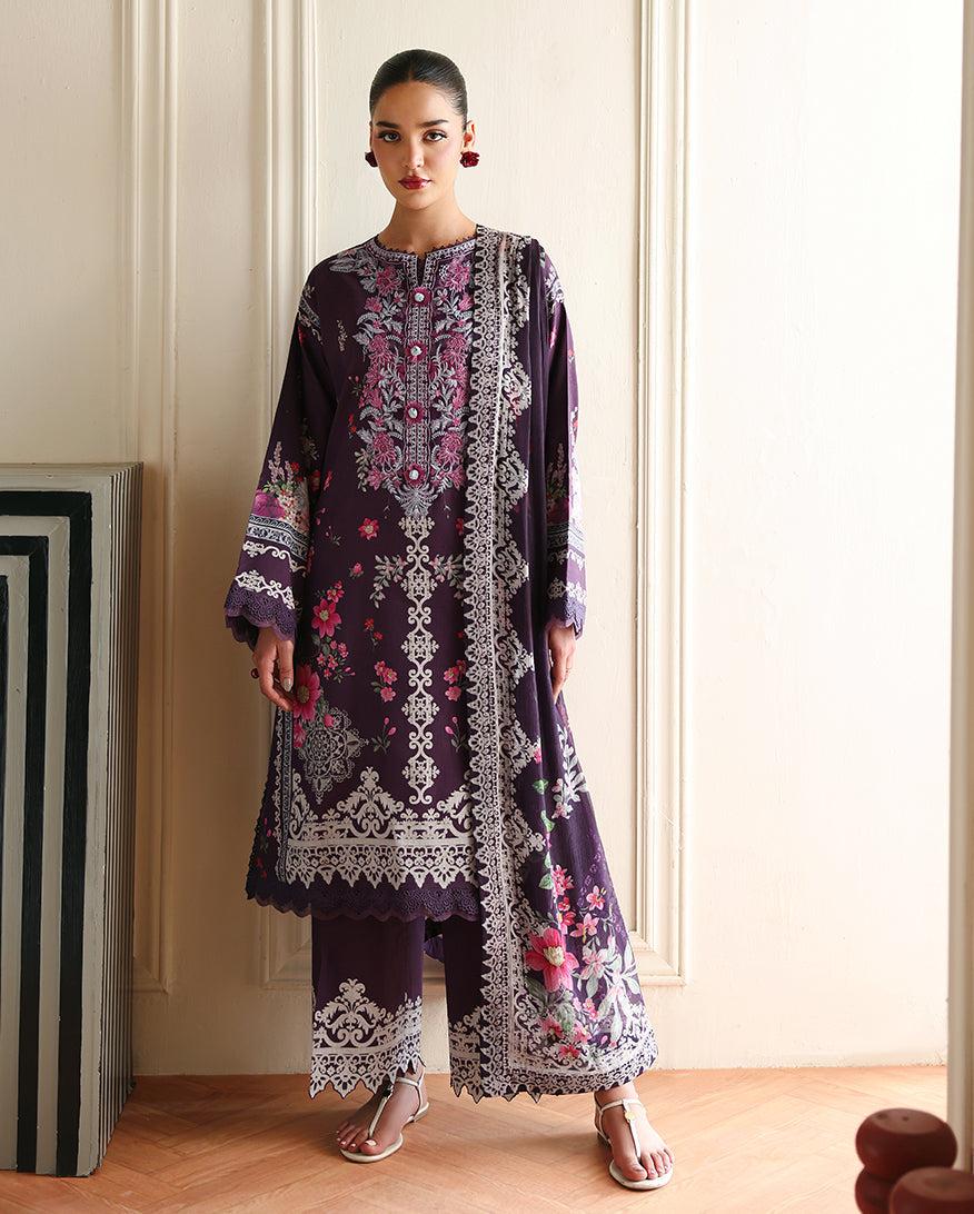 Roheenaz | Eclat Garden Printed Lawn | Poppy bloom by Roheenaz - Designer Dress  - Type : Ladies Clothes - Available at Libayah - 100% Original 